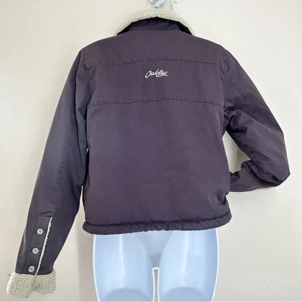 Oakley Y2K Women’s Sherpa Lined Jacket Size S Plum Gray